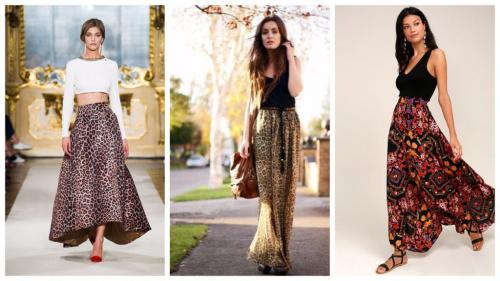 С чем носить юбку макси зимой 2019. Модные тенденции на юбки макси 2019