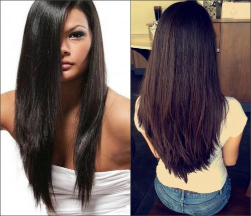 Окантовка длинных волос.