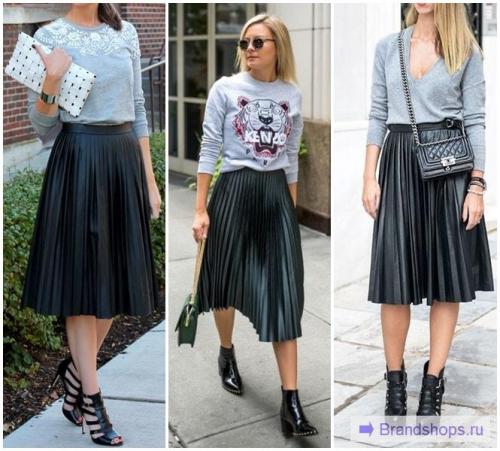 С чем носить юбки плиссе. С чем носить