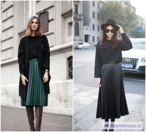 С чем носить юбки плиссе. С чем носить