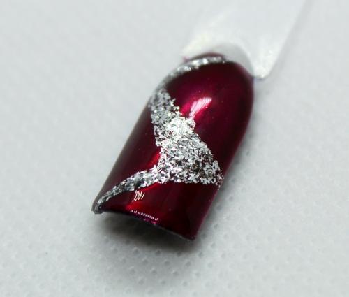 Черный маникюр с втиркой на одном пальце. Идеи маникюра с втиркой – пошаговые мастер-классы