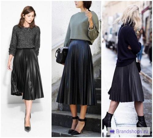 С чем носить юбки плиссе. С чем носить
