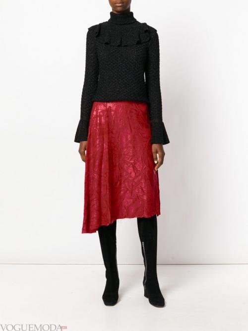 Красная юбка и белая блузка. Красная юбка с чем носить примеры и фото