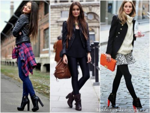 Ботильоны и платье до колена. С чем носить ботильоны городской моднице?