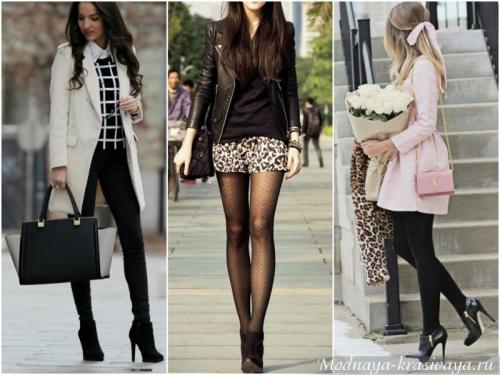 Ботильоны и платье до колена. С чем носить ботильоны городской моднице?