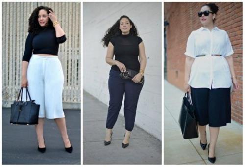 С чем носить кюлоты осенью 2019. 