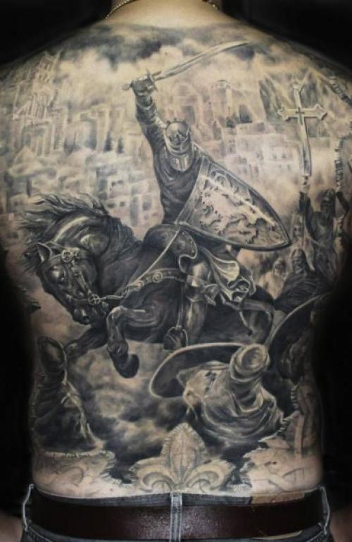 Татуировки рыцари тамплиеры. Татуировка рыцарь