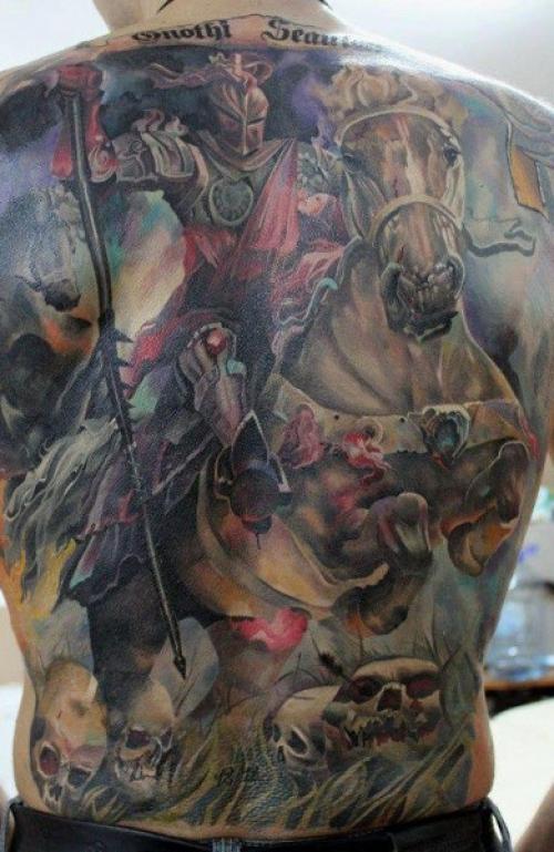 Татуировки рыцари тамплиеры. Татуировка рыцарь