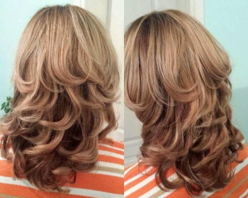 Каскад на средние волосы — 93 фото модного стайлинга и окрашивания