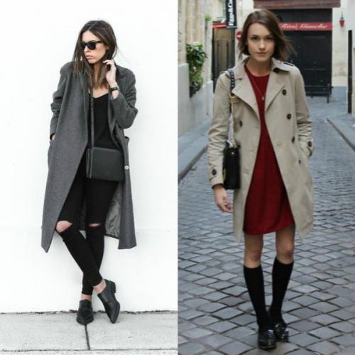 С какой обувью носить черное пальто до колена. Пальто до колена, выше колена и ниже колена – подбираем обувь для каждого случая