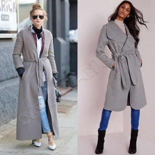 С какой обувью носить черное пальто халат. Как носить пальто-халат: лучшие сочетания с одеждой, обувью, аксессуарами