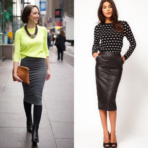 Юбка карандаш с чем носить 2019. С чем носить юбку-карандаш – примеры образов на фото