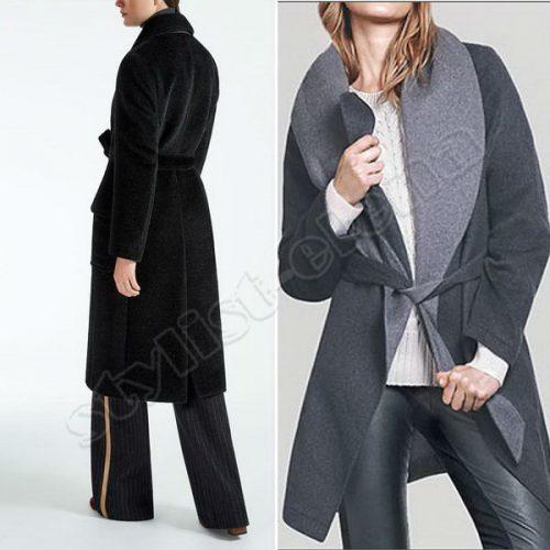 С какой обувью носить черное пальто халат. Как носить пальто-халат: лучшие сочетания с одеждой, обувью, аксессуарами