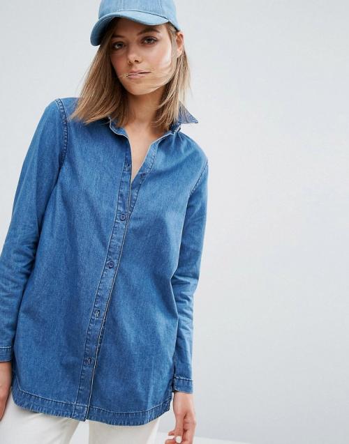 С чем носить джинсовую рубашку женскую. С чем носить джинсовую рубашку - идеи на заметку