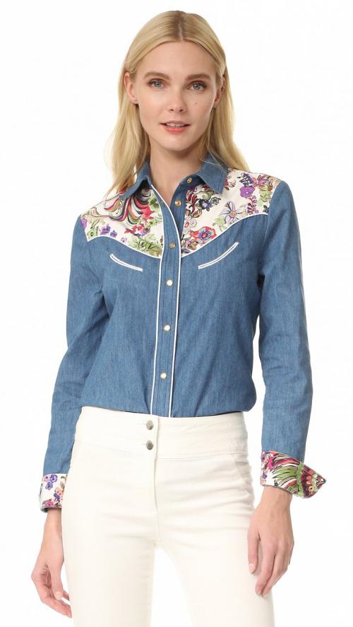 С чем носить джинсовую рубашку женскую. С чем носить джинсовую рубашку - идеи на заметку