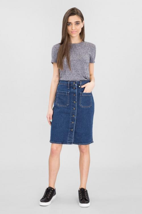 Джинсовая юбка: 57 фото примеров идеальных сочетаний изысканного стиля