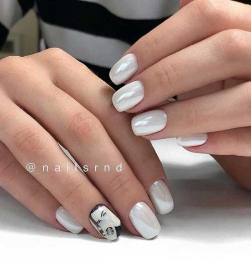 Черный маникюр со втиркой. Новинки маникюра с втиркой 2019-2020: топовые идеи на фото