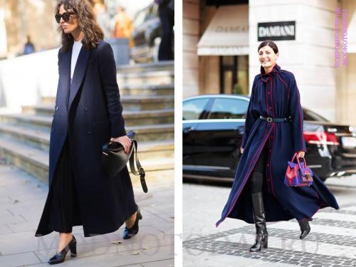 Пальто длинные с чем носить. Образы по сезону