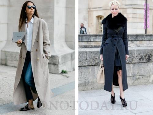 Пальто длинные с чем носить. Образы по сезону