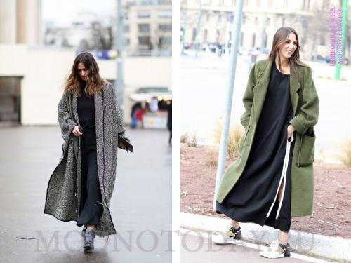 Пальто длинные с чем носить. Образы по сезону