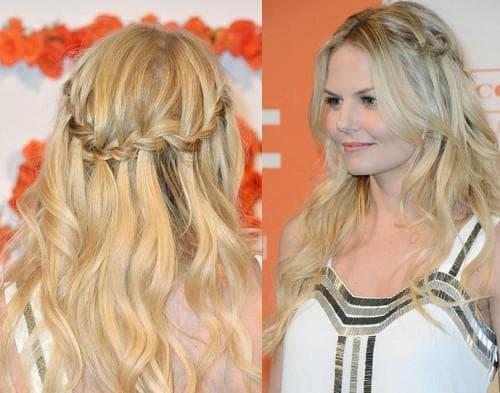 Стрижка водопад с челкой. С кудрями