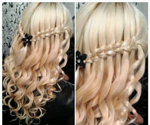 Стрижка на длинные волосы водопад. Прическа водопад — схемы плетения, особенности оформления и ухода + фото 31 Стрижка на длинные волосы водопад. Прическа водопад — схемы плетения, особенности оформления и ухода + фото 31