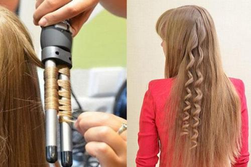 Как самостоятельно быстро и правильно делать кудри утюжком. Калифорнийские (ломаные) небрежные локоны 06