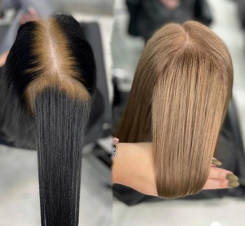 Из черного в блонд за 1 раз. Кислотная смывка для волос