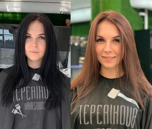 Из черного в блонд за 1 раз. Кислотная смывка для волос