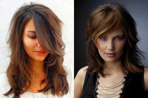 Каскадные стрижки на средние волосы с челкой. Модная стрижка каскад на средние волосы в 2022 году с фото