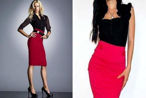 Красная юбка карандаш с чем носить. Образ с красной юбкой-карандаш