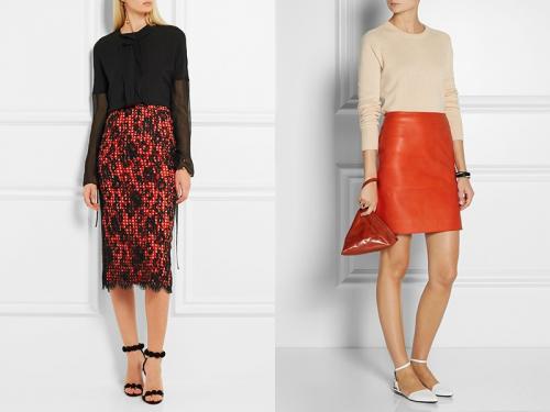 Красная юбка: 5 оригинальных идей для вашего гардероба 03