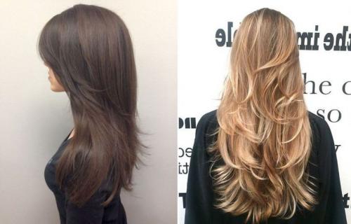 Модные многослойные стрижки на средние волосы без челки. Стрижки слоями