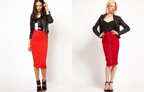 Какие советы по выбору аксессуаров для красной юбки-карандаш. С чем носить красную юбку-карандаш