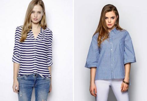 Можно ли носить красную юбку с полосатой рубашкой, и если да то как. С чем носить женскую полосатую рубашку