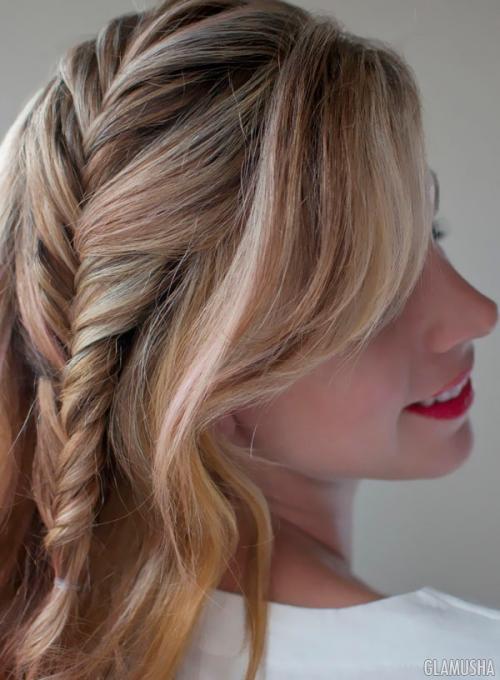 Коса рыбий хвост с подхватом. Коса «Рыбий хвост»: как плести + 15 вариантов причесок с инструкцией