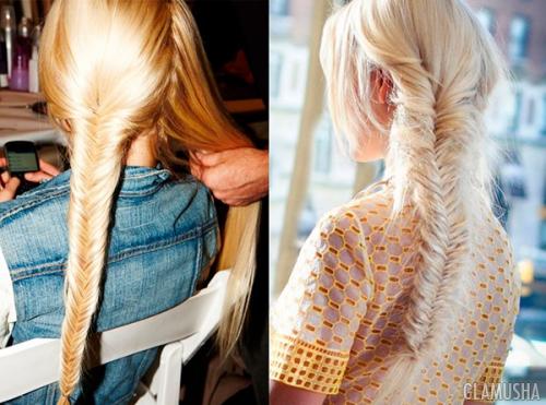 Коса рыбий хвост с подхватом. Коса «Рыбий хвост»: как плести + 15 вариантов причесок с инструкцией