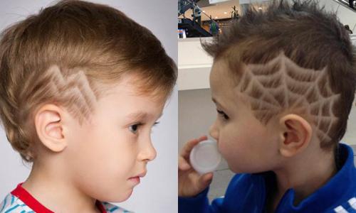 Стрижка для мальчика с рисунком молния. Стрижки для мальчиков с рисунком на висках — фото причесок