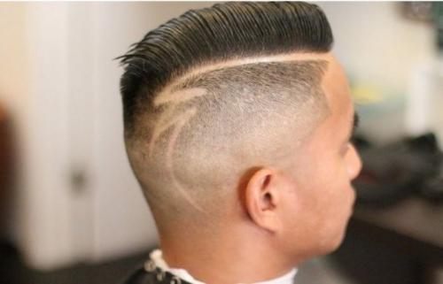 Рисунки на висках у мальчиков. Виды рисунков на голове