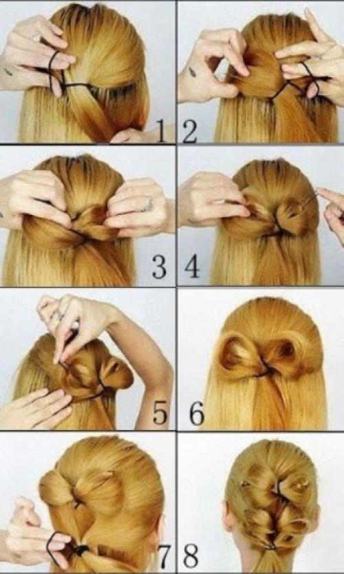 Воздушная коса с резинками. Косички с резинками: фото пошагово