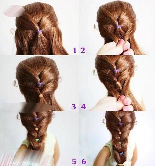 Воздушная коса с резинками. Косички с резинками: фото пошагово