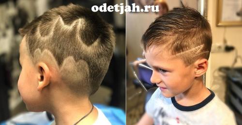 Рисунки на голове для мальчиков. Стрижки для мальчиков с рисунком на висках — фото причесок