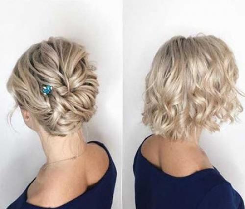 Модные укладки на короткие. Прическа на короткие волосы на праздник: фото 2022