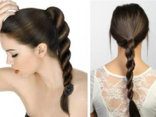 Легкие прически на средние волосы своими руками. Красивые прически на средние волосы быстро и легко поэтапно своими руками. Фото 36