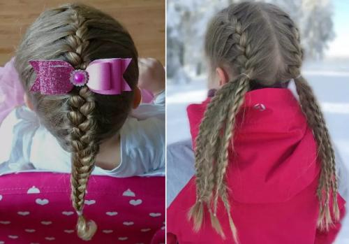 Прически в садик за 5 минут. Косички для девочек в садик за 5 минут лёгкие и красивые. Фото