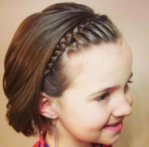 Косички на короткие волосы ребенку. Косичка-выручалочка