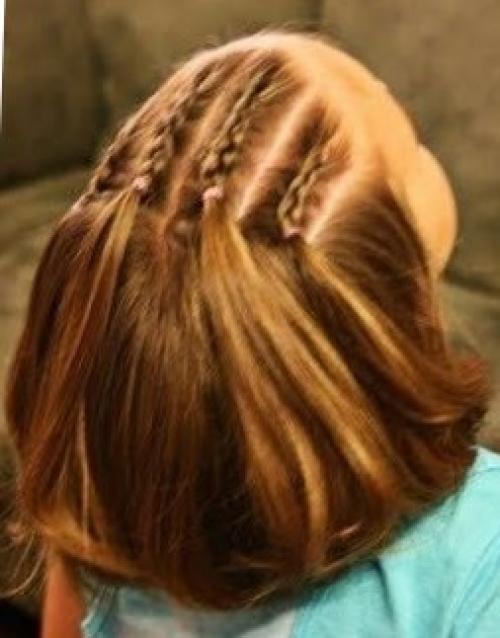 Косички на короткие волосы ребенку. Косичка-выручалочка