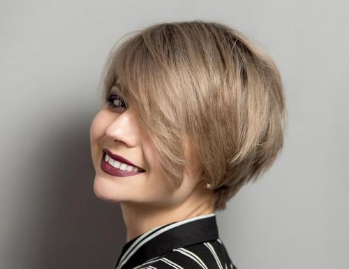 Короткие женские стрижки с удлинением сзади. Варианты стрижки боб для коротких волос: фото