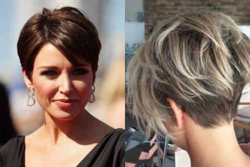 Описание универсальной технологии коротких женских стрижек. Схема короткой молодежной женской стрижки с рваной окантовкой 21