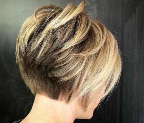 Короткие женские стрижки с удлинением сзади. Варианты стрижки боб для коротких волос: фото